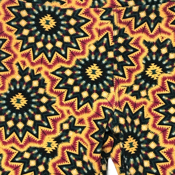 Lularoe Tween Leggings Geometric Sunburst - Picture 3 of 5
